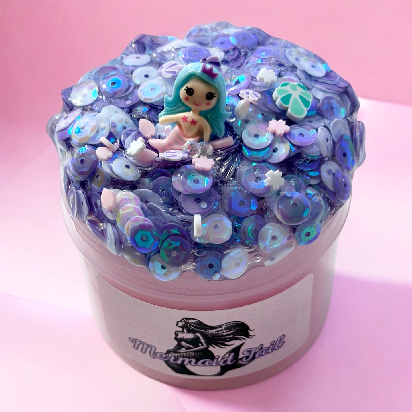 Mermaid Tail - Icee Slime + Sequin Bomb Topper