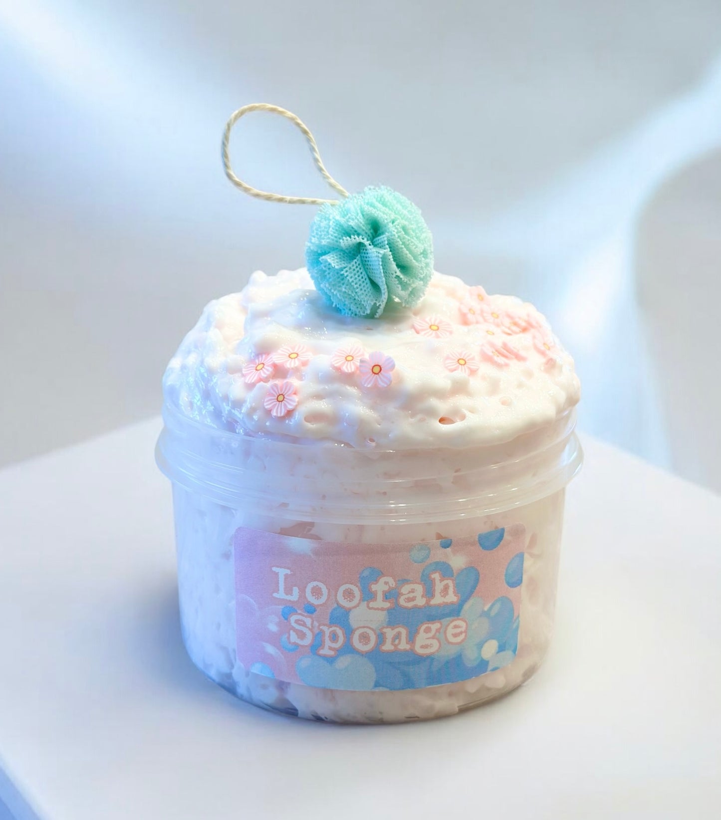 Loofah Sponge - white Glue Bingsu Slime