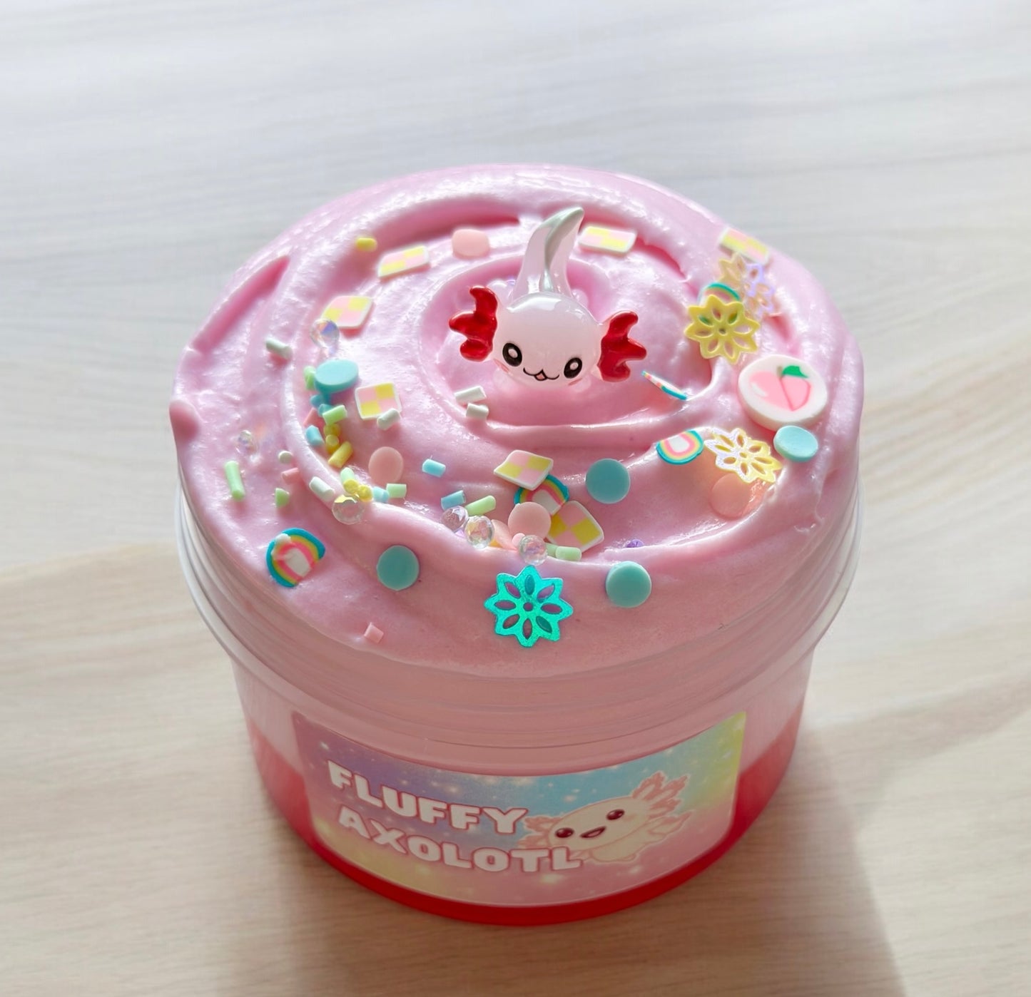 Fluffy Axolotl - Marshmallow/ Jelly Slime