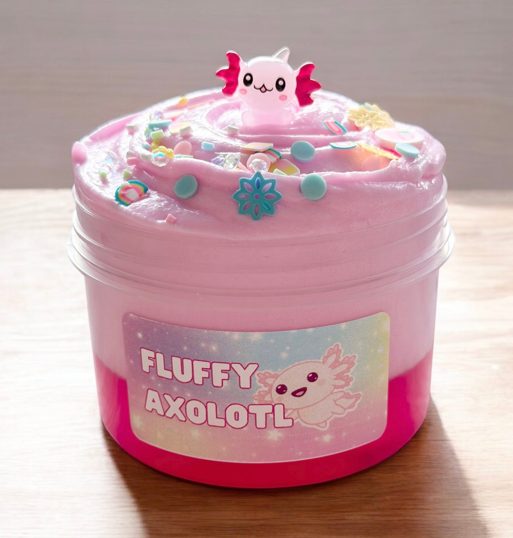 Fluffy Axolotl Marshmallow Jelly Slime Chubby Cheek Slime fluffy-axolotl-marshmallow-jelly-slime-chubby-cheek-slime