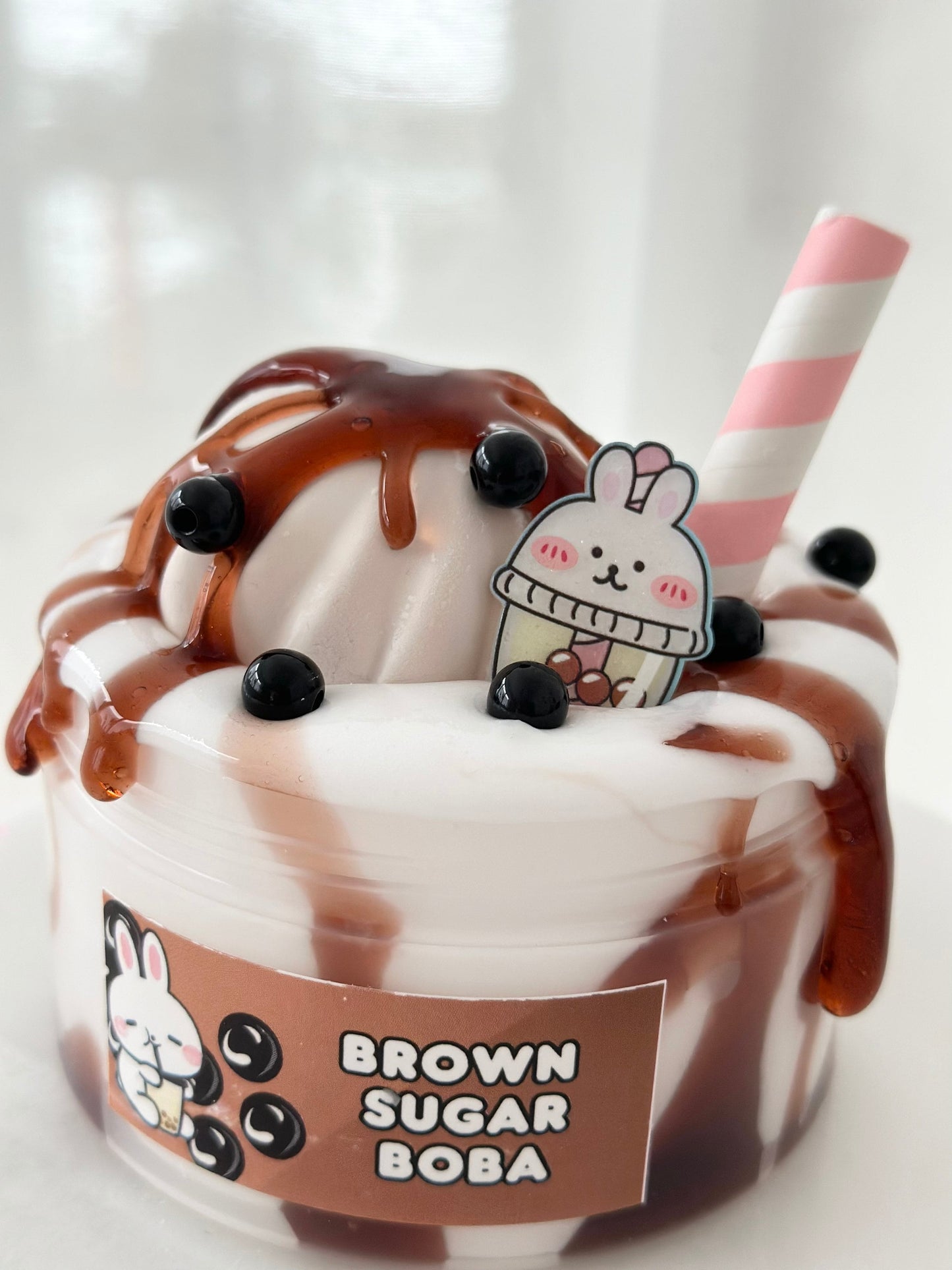 Brown Sugar Boba, DIY Clay Slime, Thick and Glossy Slime