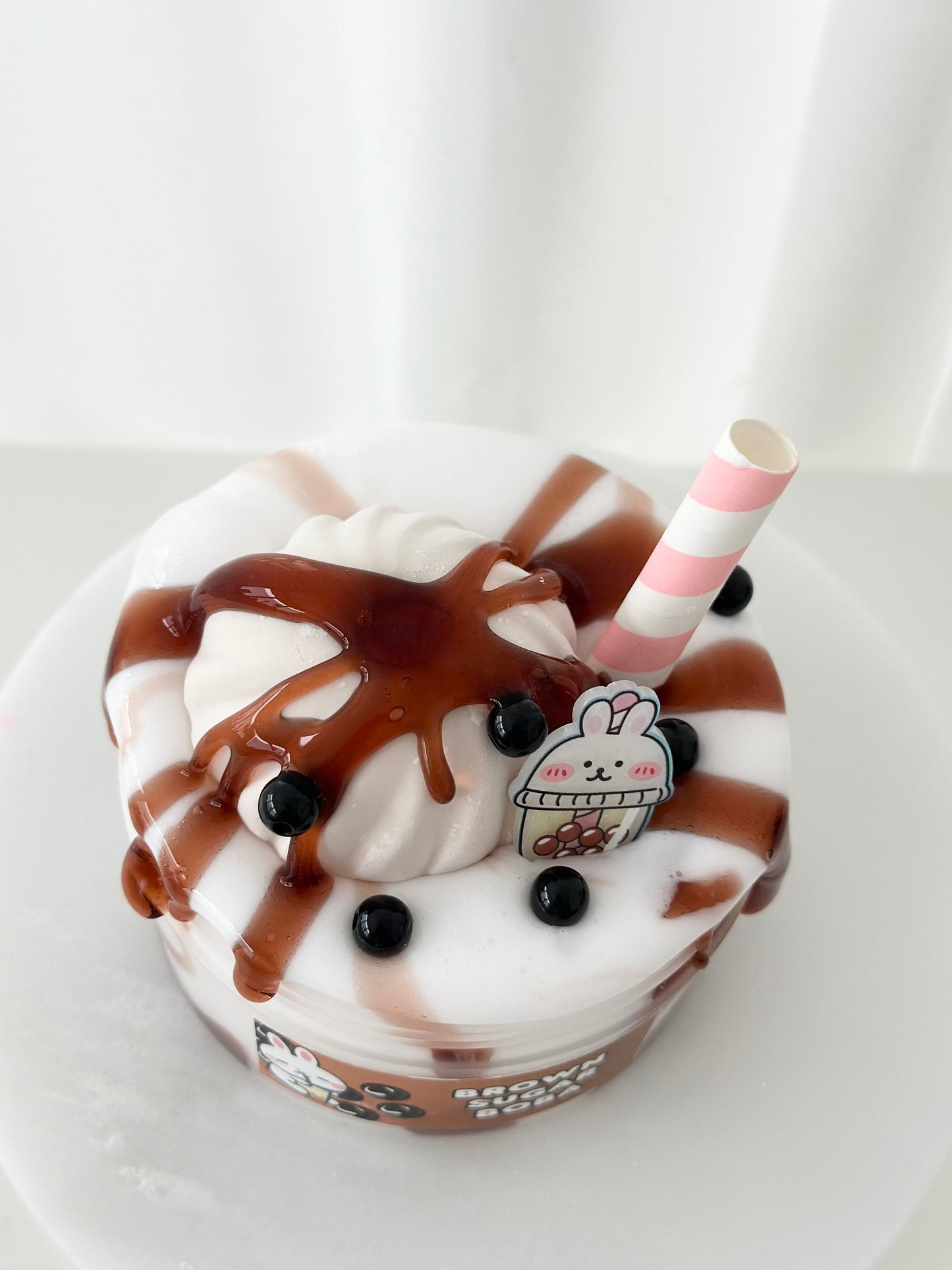 Brown Sugar Boba, DIY Clay Slime, Thick and Glossy Slime