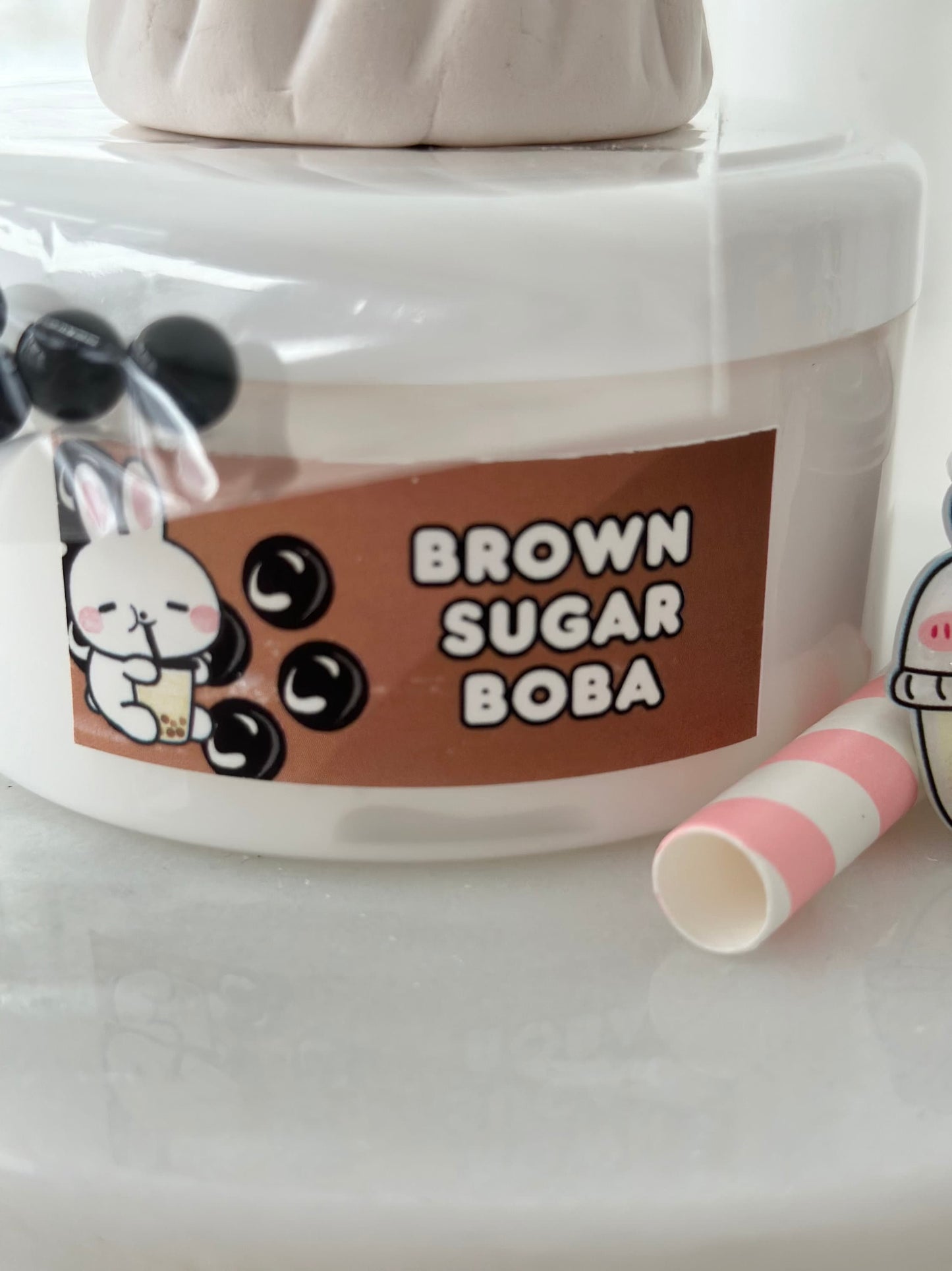 Brown Sugar Boba, DIY Clay Slime, Thick and Glossy Slime
