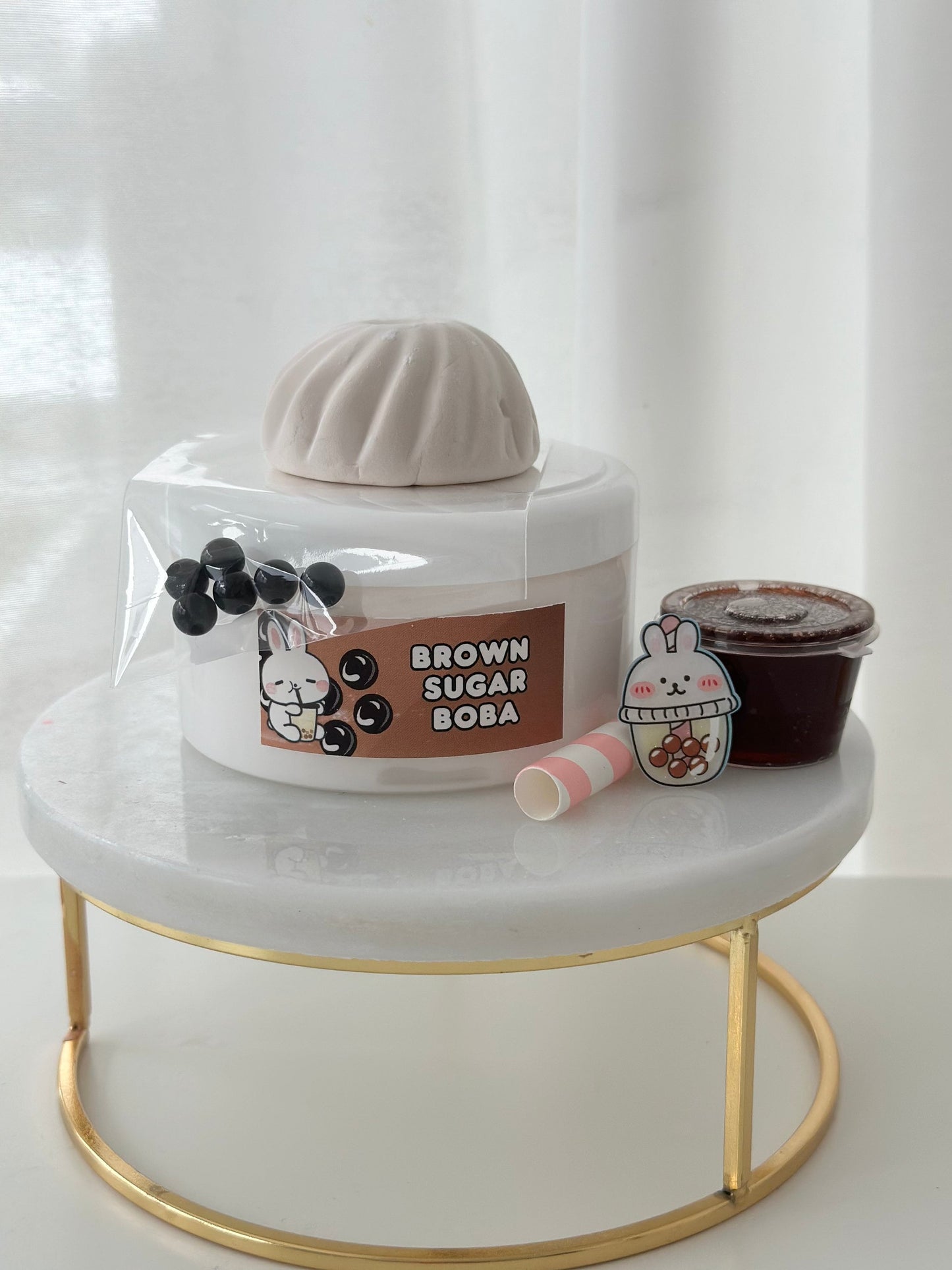 Brown Sugar Boba, DIY Clay Slime, Thick and Glossy Slime
