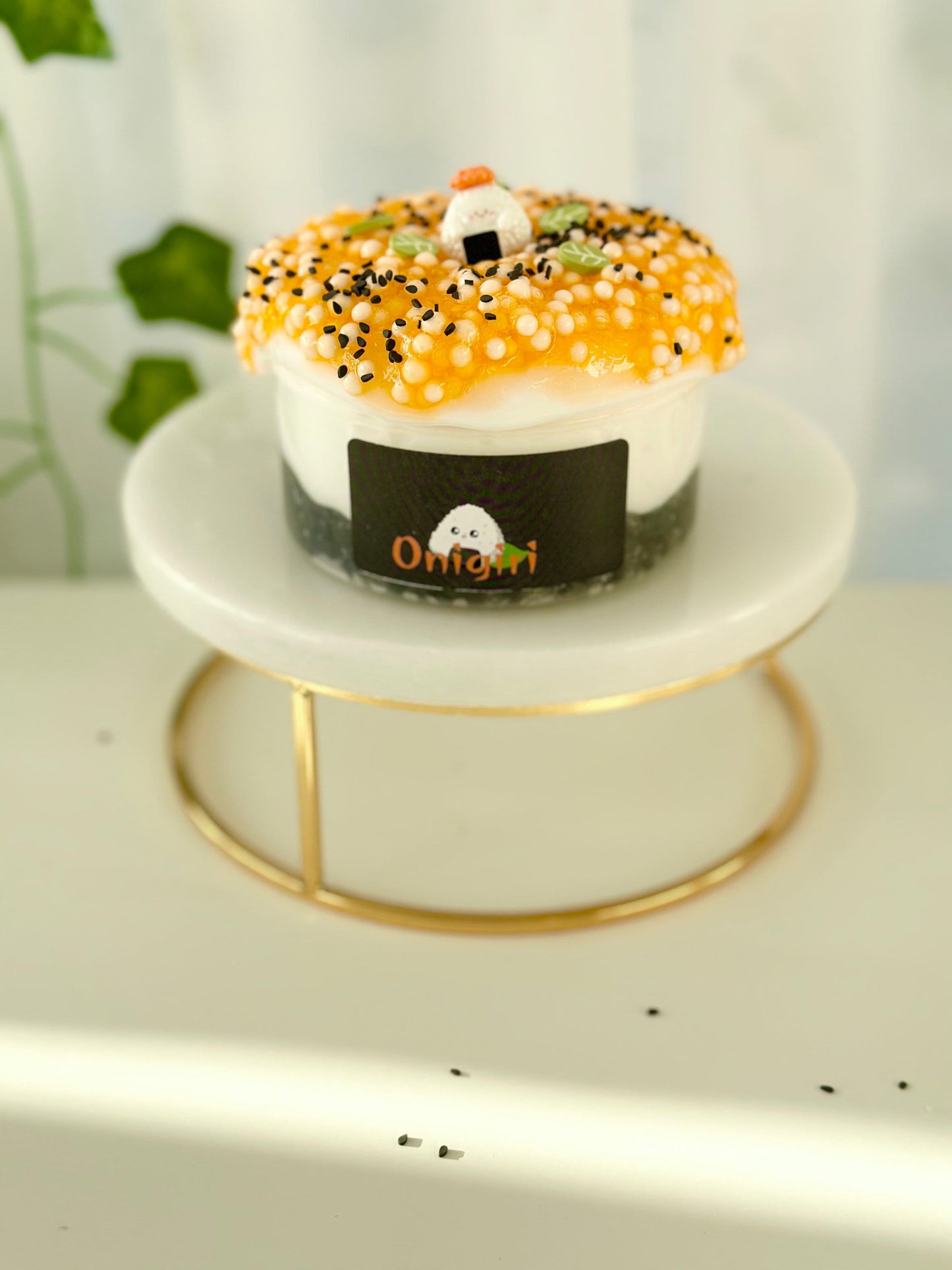 DIY Slime, Onigiri, Thick and Glossy Slime