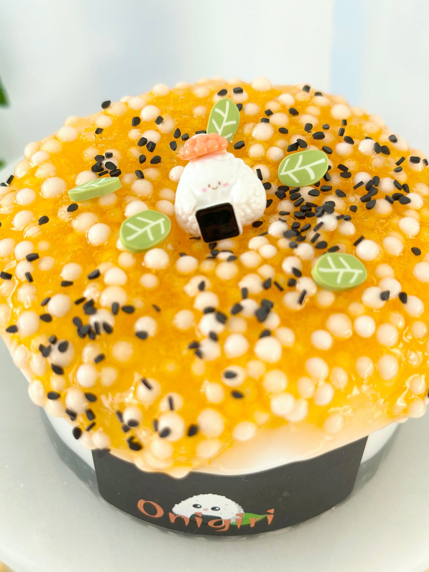 DIY Slime, Onigiri, Thick and Glossy Slime