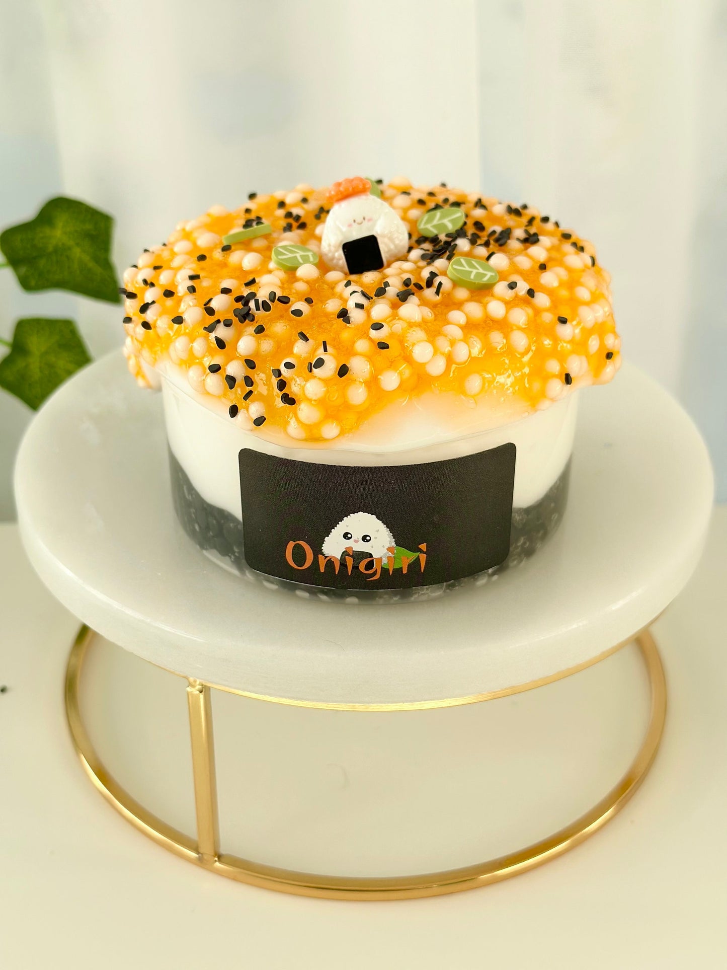 DIY Slime, Onigiri, Thick and Glossy Slime