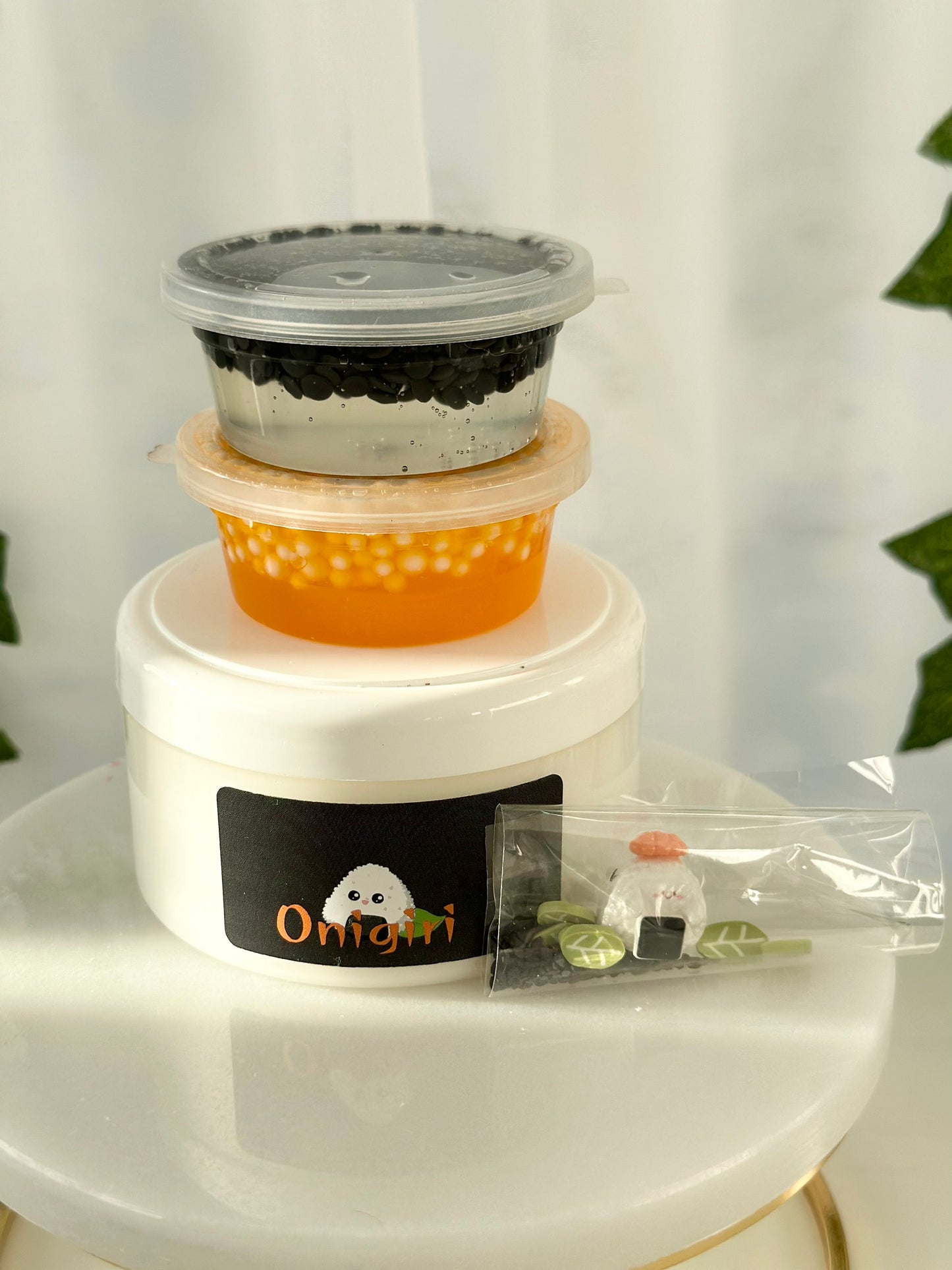 DIY Slime, Onigiri, Thick and Glossy Slime