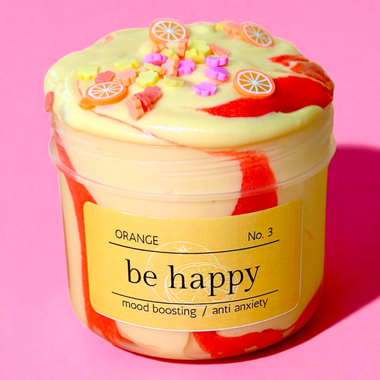 Be Happy - White Glue Jelly + Sand Slime