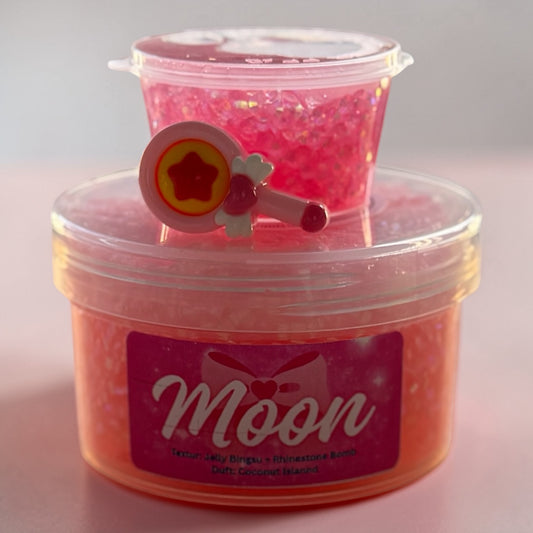 Moon - Jelly Bingsu Slime + Rhinestone Topper