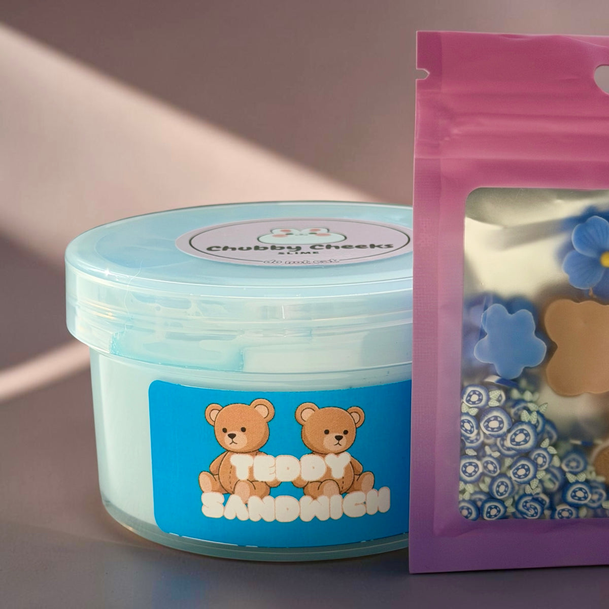 Teddy Sandwich - White Glue Jelly Slime