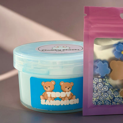 Teddy Sandwich - White Glue Jelly Slime
