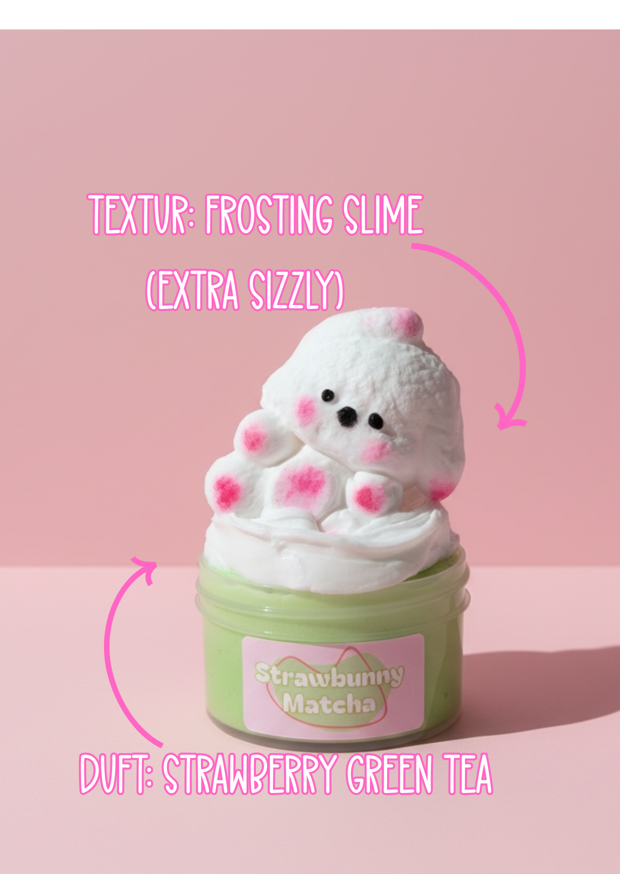 Strawbunny Matcha - DIY Clay / Frosting Slime
