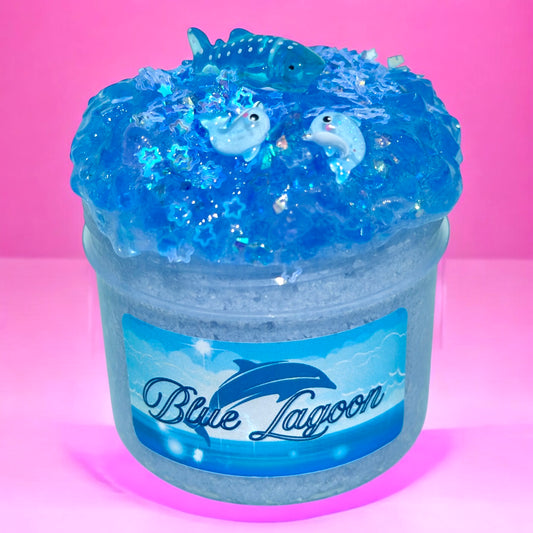 Blue Lagoon - Snowfizz Slime + Silica Bead Slime