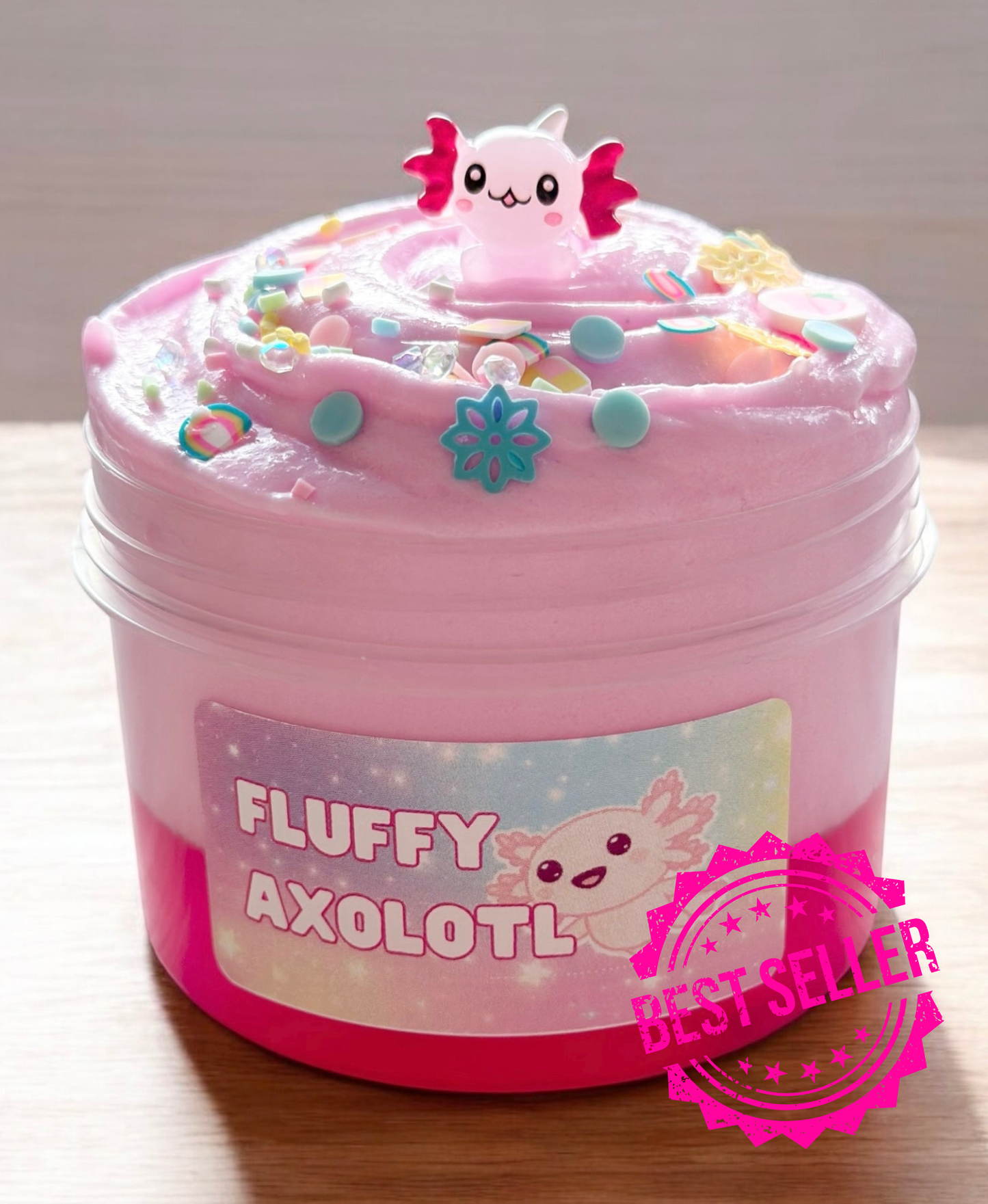 Fluffy Axolotl - Marshmallow/ Jelly Slime