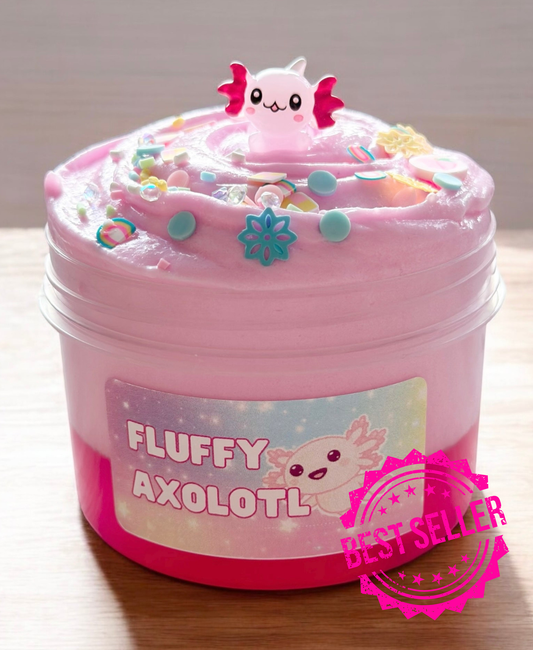 Fluffy Axolotl - Marshmallow/ Jelly Slime