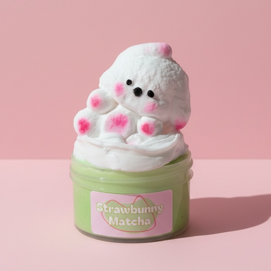 Strawbunny Matcha - DIY Clay / Frosting Slime