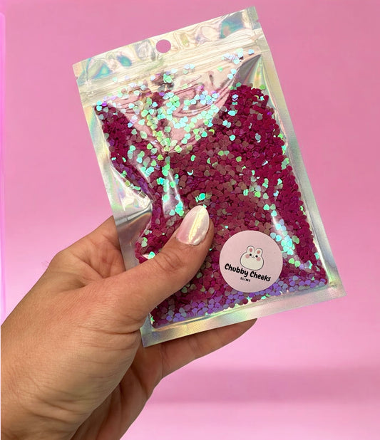 Mini Herz Pailetten / Für Crunch Bomb Slime