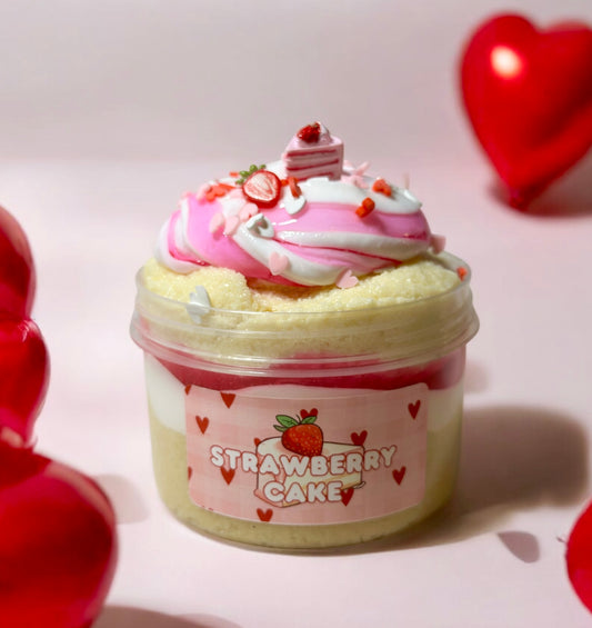 Strawberry Cake - Snowfizz Slime - DIY Slime