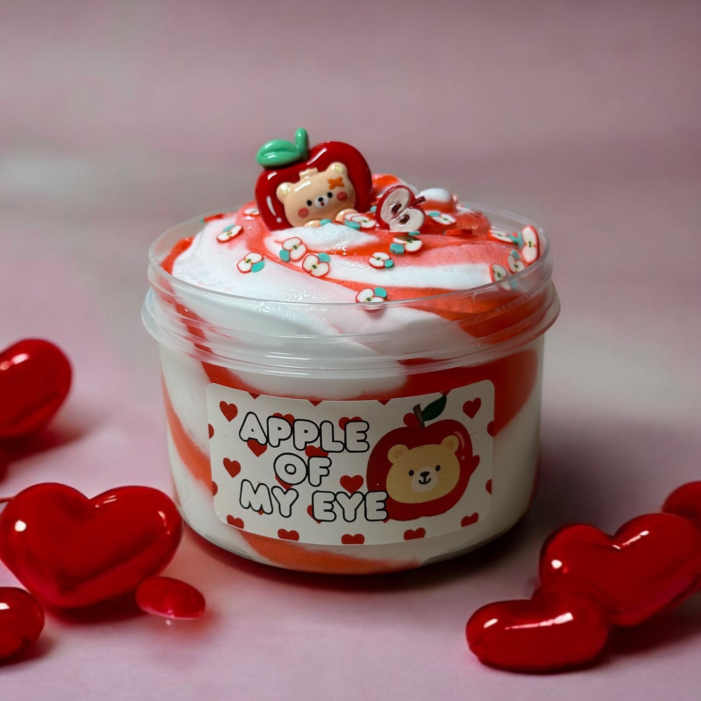 Apple of my Eye - white Glue Jelly Slime