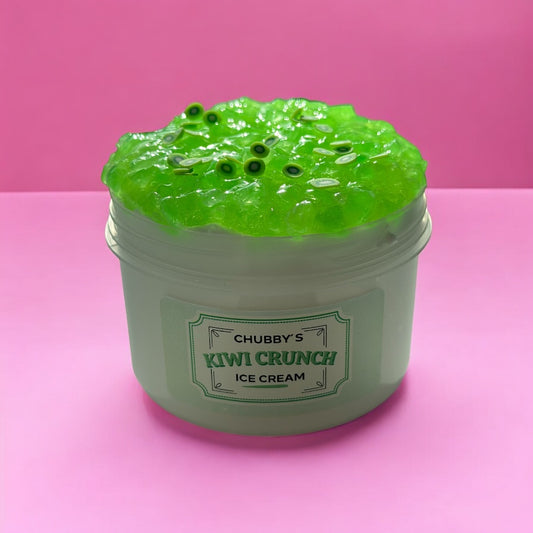Kiwi Ice Cream - White Glue Jelly X Silica Bead Slime