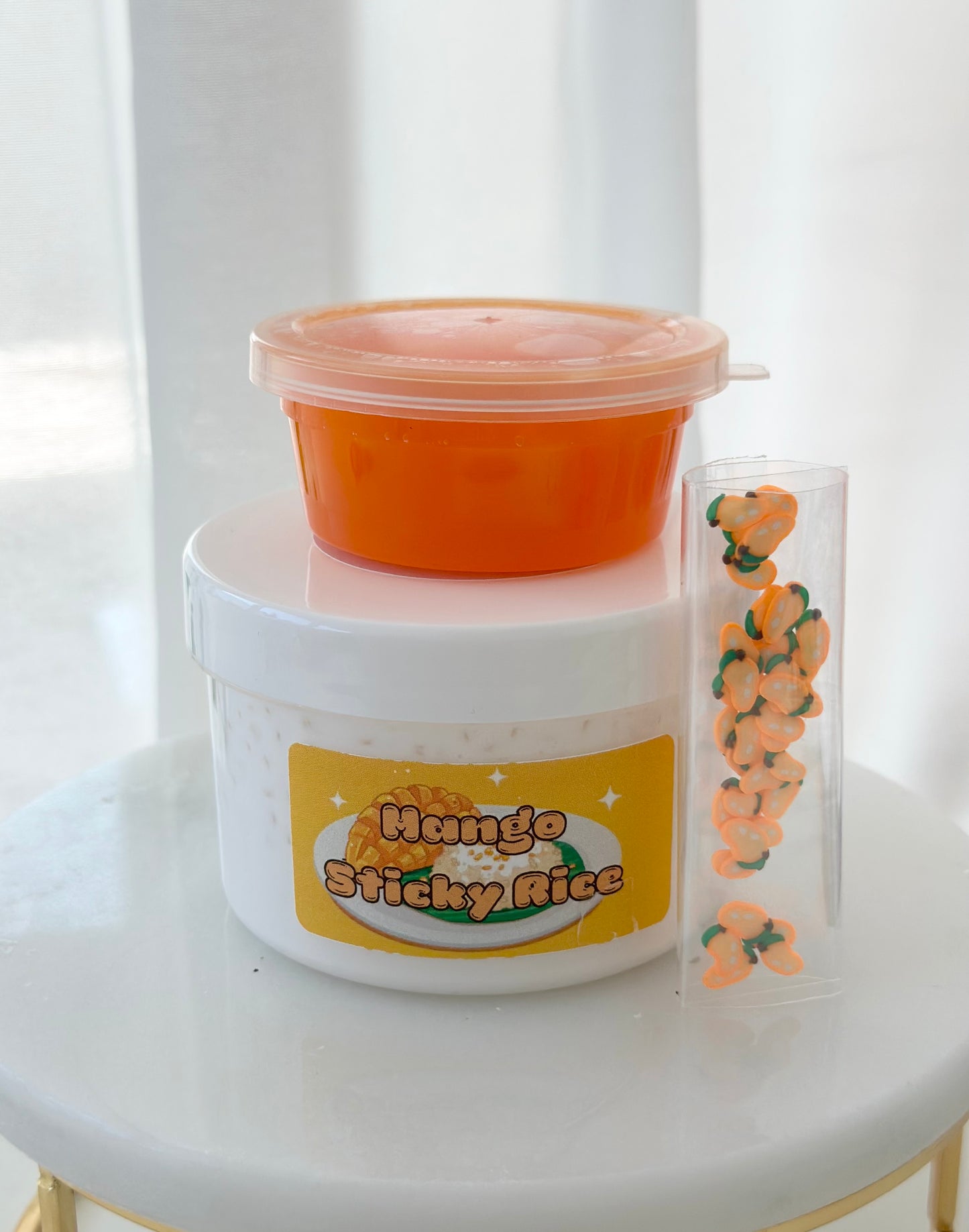 Mango Sticky Rice Slime -Slushie Slime - Crunchy Slime