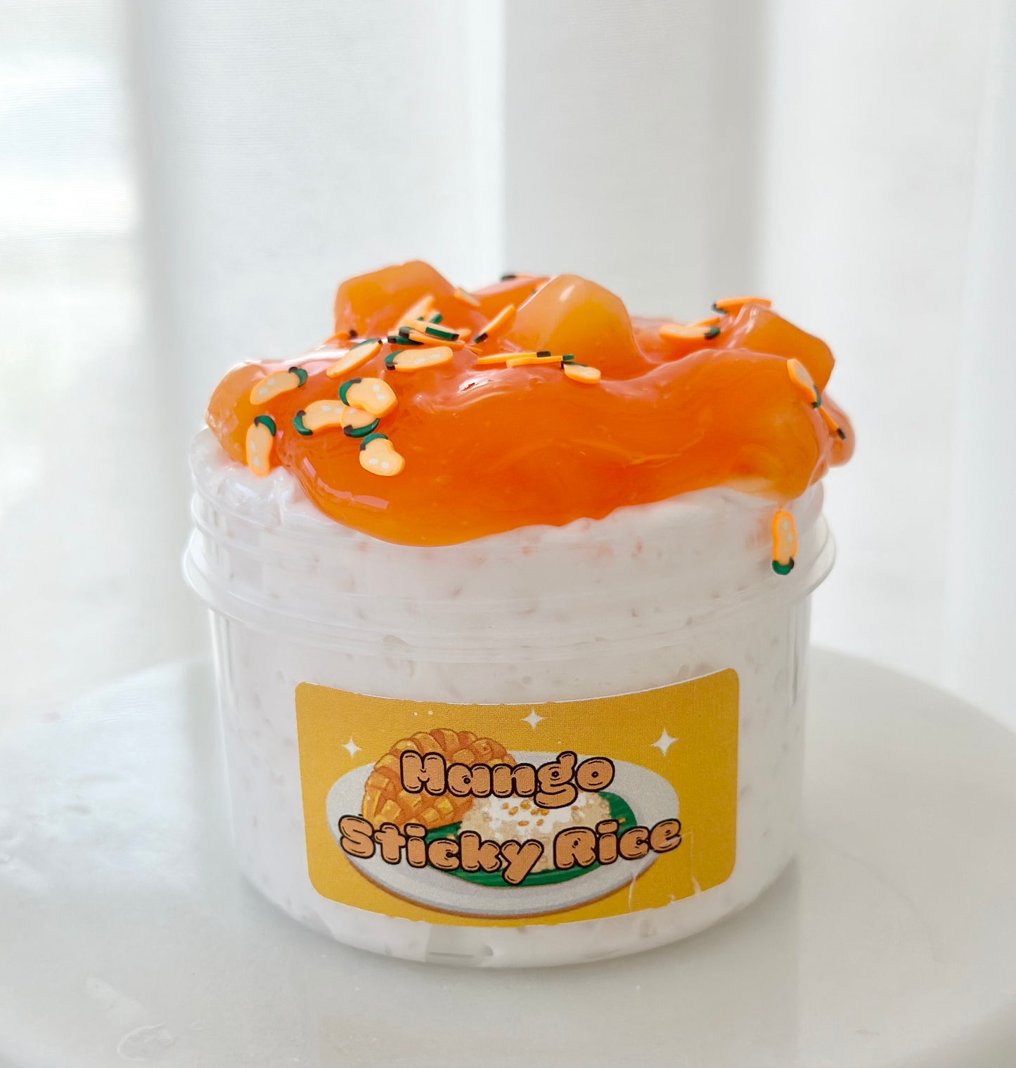 Mango Sticky Rice Slime -Slushie Slime - Crunchy Slime