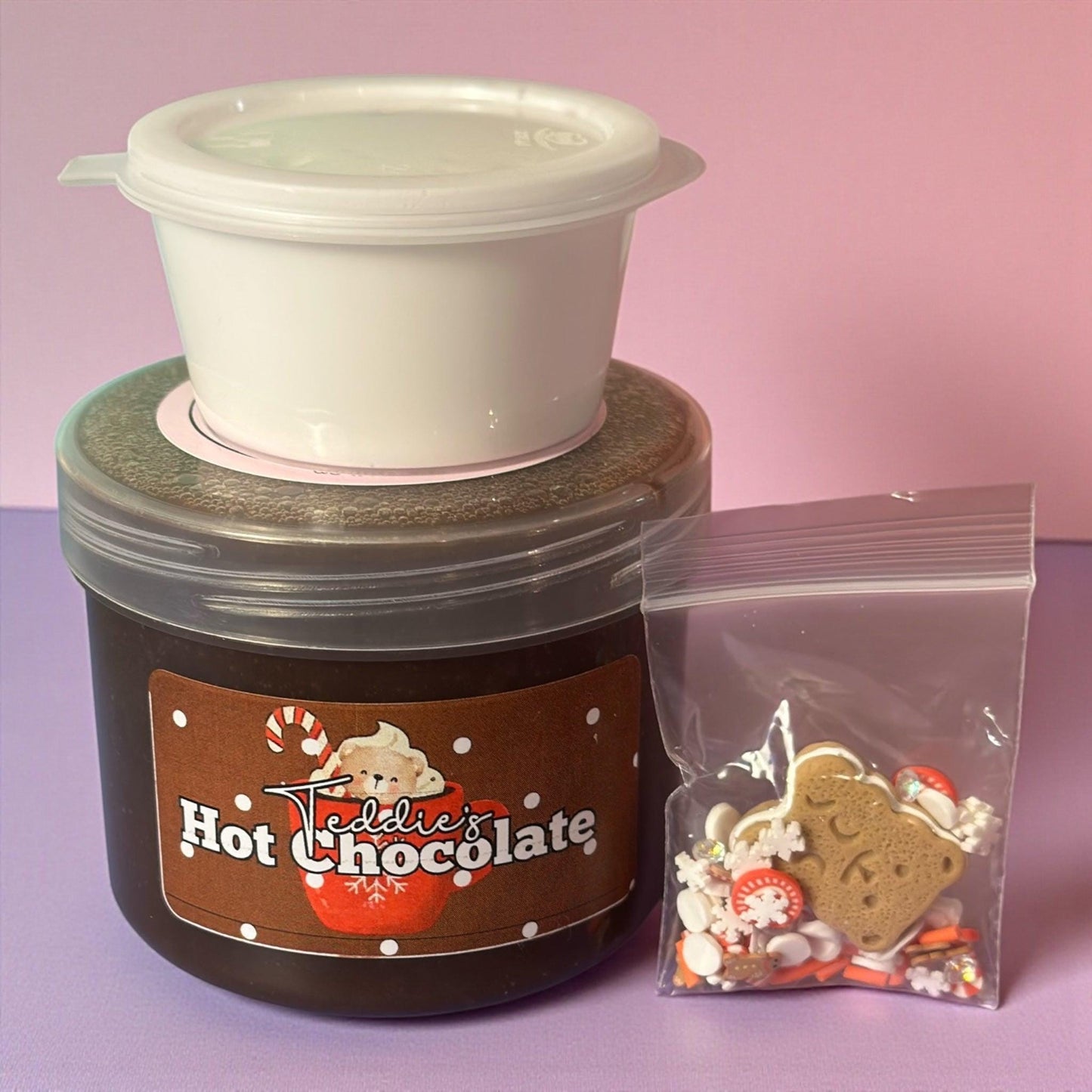 Teddie&#39;s Hot Chocolate - DIY Slime - Jelly Slime Duft - Heiße Schokolade Slime - 185 Ml Jelly Slime - 50 Ml Butter Slime - Slime Geschenkset