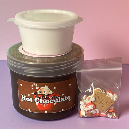 Teddie&#39;s Hot Chocolate - DIY Slime - Jelly Slime Duft - Heiße Schokolade Slime - 185 Ml Jelly Slime - 50 Ml Butter Slime - Slime Geschenkset