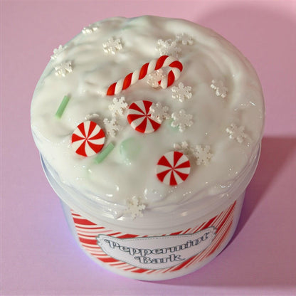 Peppermint Bark - WG Jelly mit Silica Beads - White Glue Jelly Mit Silica Beads - Schoko Pfefferminz Duft - 185 Ml Silica Slime