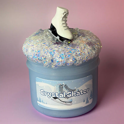 Crystal Skater Icee Slime + Crunch Bomb - Icee Slime - Sequin Crunch Bomb - Pfefferminz Stangen - Aktivator Und Gebrauchsanleitung